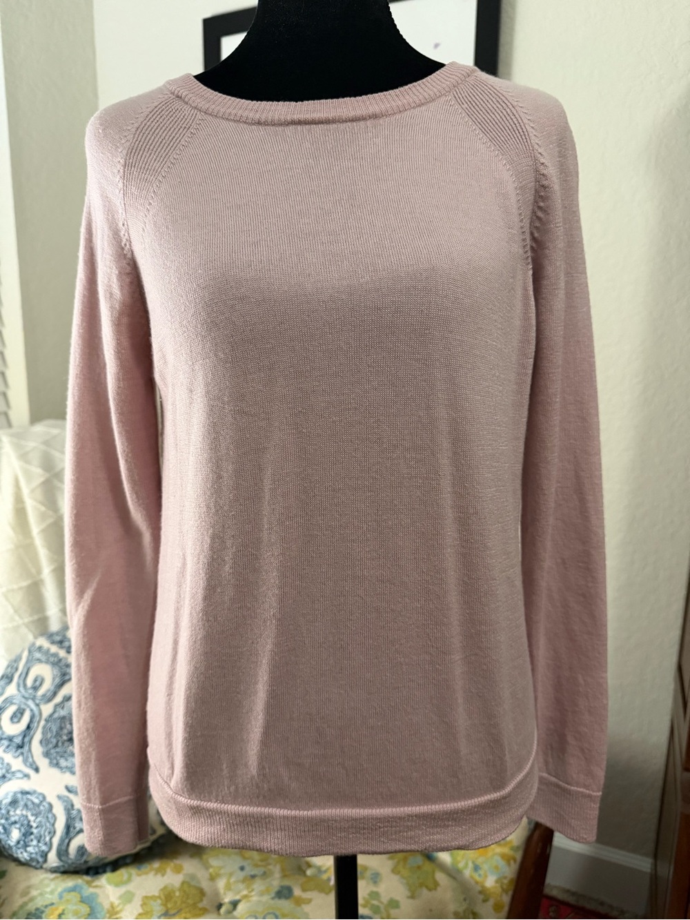 Lululemon Tied To You Sweater Misty Pink Merino Wool Lace Up Back